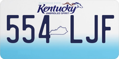 KY license plate 554LJF