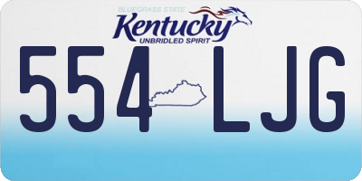 KY license plate 554LJG