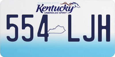 KY license plate 554LJH