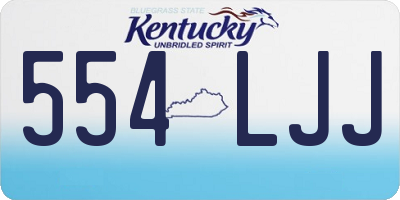 KY license plate 554LJJ