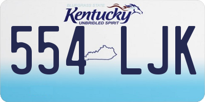 KY license plate 554LJK