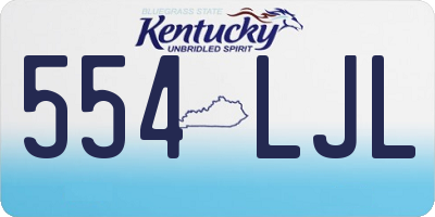 KY license plate 554LJL