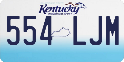 KY license plate 554LJM