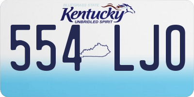 KY license plate 554LJO