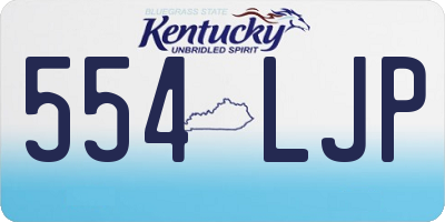 KY license plate 554LJP