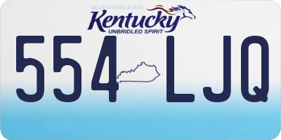 KY license plate 554LJQ
