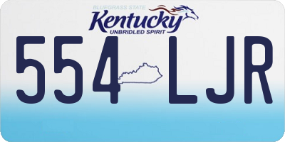KY license plate 554LJR