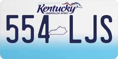 KY license plate 554LJS