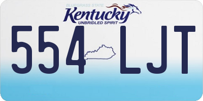KY license plate 554LJT