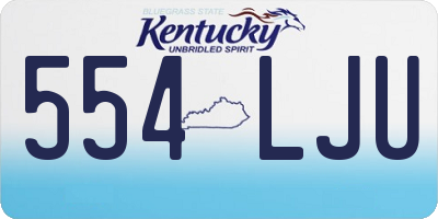 KY license plate 554LJU