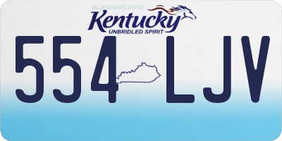 KY license plate 554LJV