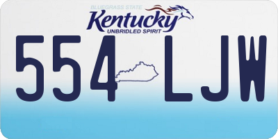 KY license plate 554LJW