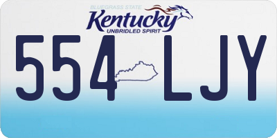 KY license plate 554LJY