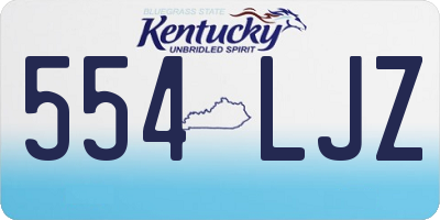 KY license plate 554LJZ
