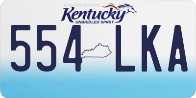 KY license plate 554LKA