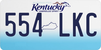 KY license plate 554LKC