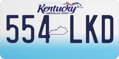 KY license plate 554LKD