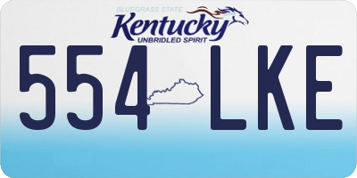 KY license plate 554LKE