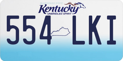 KY license plate 554LKI
