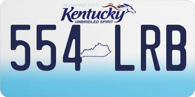 KY license plate 554LRB