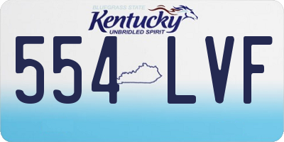KY license plate 554LVF