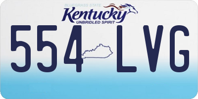 KY license plate 554LVG