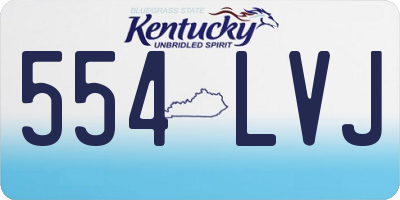 KY license plate 554LVJ