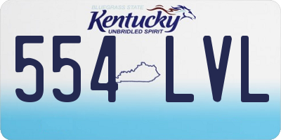KY license plate 554LVL