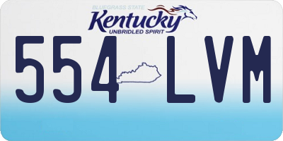 KY license plate 554LVM