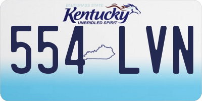 KY license plate 554LVN