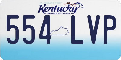 KY license plate 554LVP