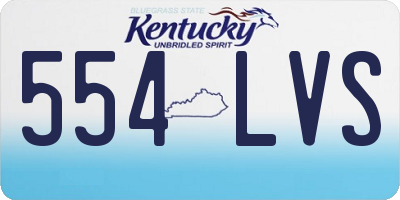 KY license plate 554LVS