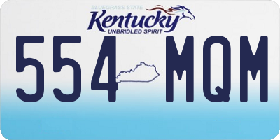 KY license plate 554MQM