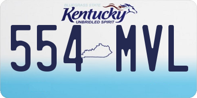 KY license plate 554MVL