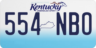 KY license plate 554NBO