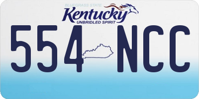 KY license plate 554NCC