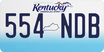 KY license plate 554NDB