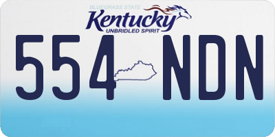 KY license plate 554NDN