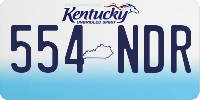 KY license plate 554NDR