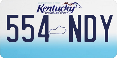 KY license plate 554NDY