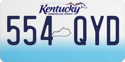 KY license plate 554QYD