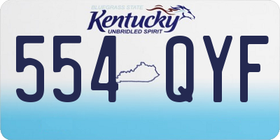 KY license plate 554QYF