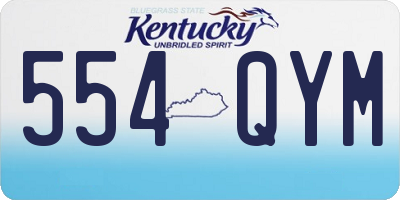 KY license plate 554QYM