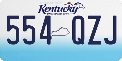 KY license plate 554QZJ