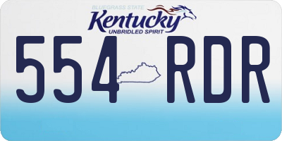 KY license plate 554RDR