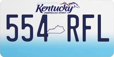 KY license plate 554RFL