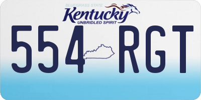 KY license plate 554RGT