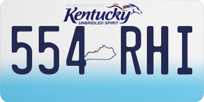 KY license plate 554RHI