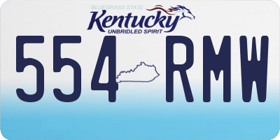 KY license plate 554RMW
