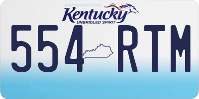 KY license plate 554RTM